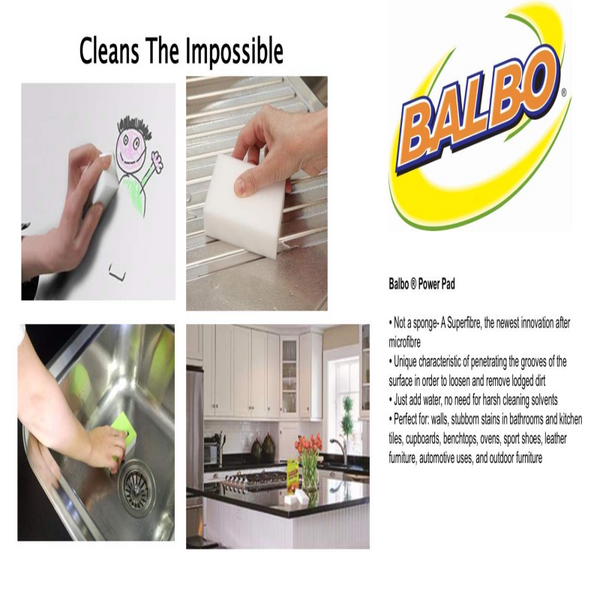 Pack Of 2 Balbo Power Pad Cleaning Eraser Magic Tool Sponge Cleaning Products