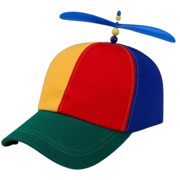Br Costumes Propeller Helicopter Hat Clown Cap Jester Tweedledee Windmill Snap Hats