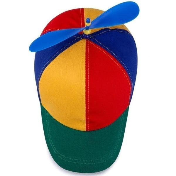 Br Costumes Propeller Helicopter Hat Clown Cap Jester Tweedledee Windmill Snap Hats