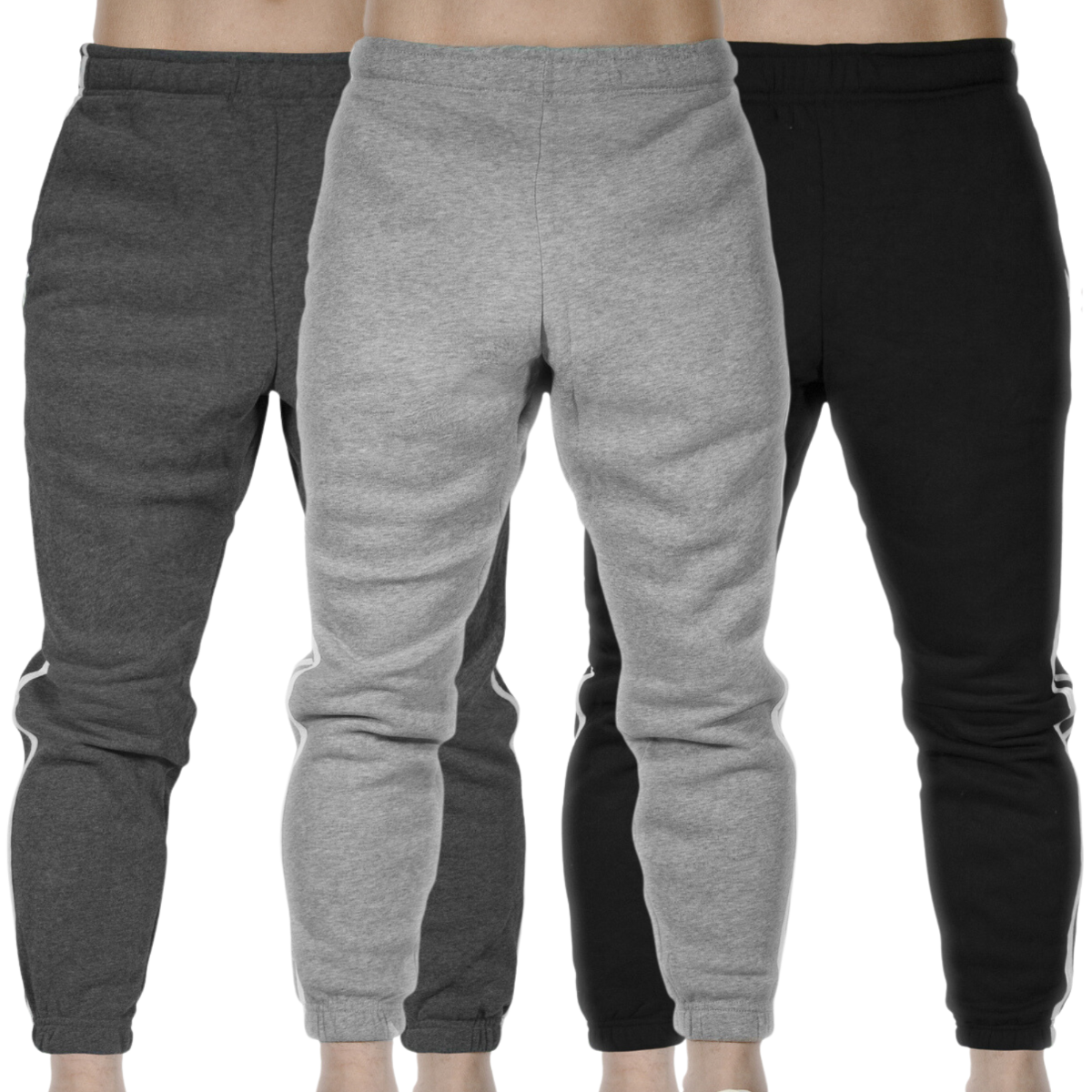 Pro West 3X Mens Fleece Skinny Track Jogger Gym Casual Sweat Warm Assorted Colours Xxl Pants