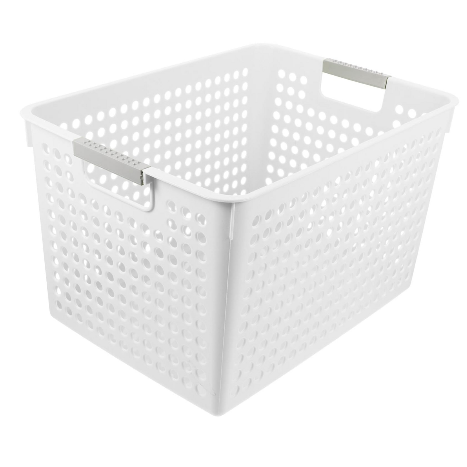 24X Premium Plastic Storage Basket Bulk W/ Grip Handles 27*18*14Cm Storage Bins & Baskets