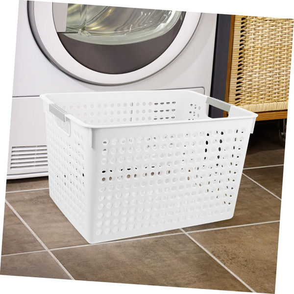 24X Premium Plastic Storage Basket Bulk W/ Grip Handles 27*18*14Cm Storage Bins & Baskets