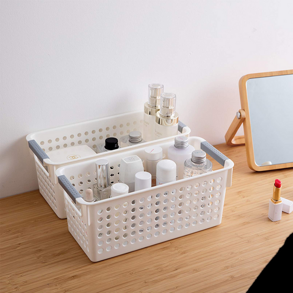 16X Premium Plastic Storage Baskets Bulk W/ Grip Handles 39.5*20.5*19.5Cm Storage Bins & Baskets