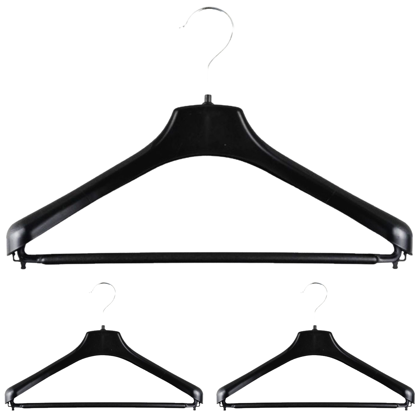 3Pcs Suit Hanger Jacket Pants Clothing Coat Non Slip Broad Shoulder Tube Holder Clothes Hangers