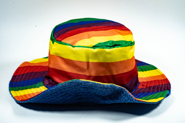 Br Apparel Rainbow Terry Towelling Bucket Hat Gay Lesbian Mardi Gras Party Cap Lgbt Reversible Small 54Cm Hats