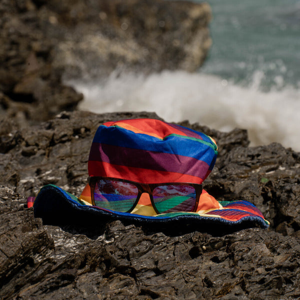 Br Apparel Rainbow Terry Towelling Bucket Hat Gay Lesbian Mardi Gras Party Cap Lgbt Reversible Xl 60Cm Hats & Headwear