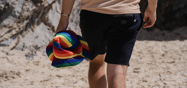 Br Apparel Rainbow Terry Towelling Bucket Hat Gay Lesbian Mardi Gras Party Cap Lgbt Reversible Xl 60Cm Hats & Headwear