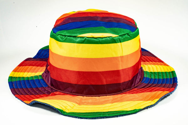 Br Apparel Rainbow Terry Towelling Bucket Hat Gay Lesbian Mardi Gras Party Cap Lgbt Reversible Xl 60Cm Hats & Headwear