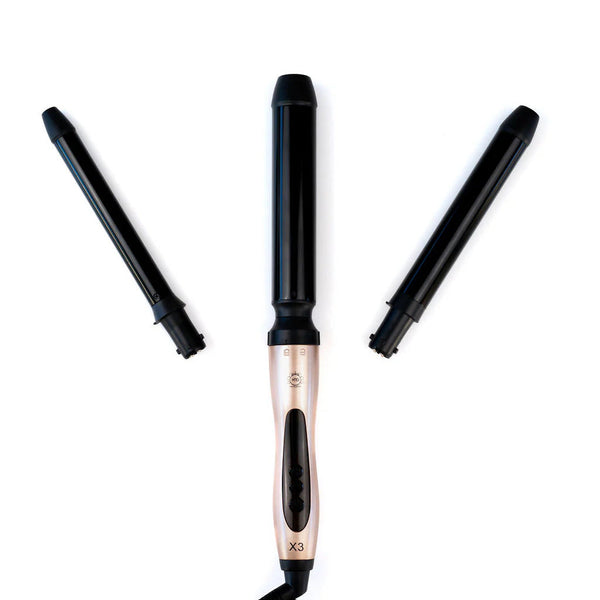H2d X3 Professional Curling Wand Ceramic Curler Roller Rose Gold Rollers & Curlers