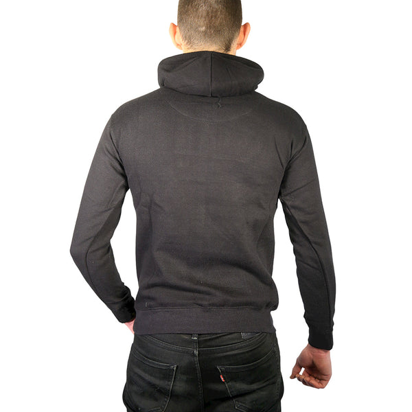 Sannfield Adult Mens 100% Cotton Fleece Hoodie Jumper Pullover Sweater Warm Sweatshirt Black Jumpers