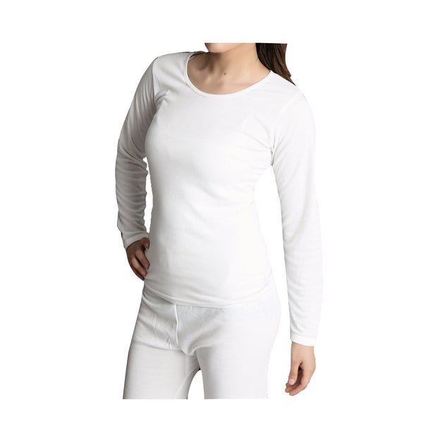 Women's Thermal Cotton Long Sleeve Spencer Top Beige Size 14 16 Tops