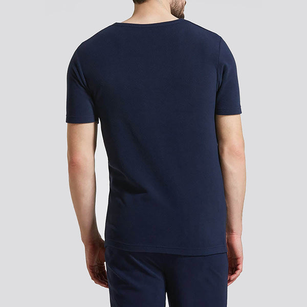 Thermal Comfort Mens Short Sleeve Top Microfleece Baselayer Underwear Shirt Navy T Shirts