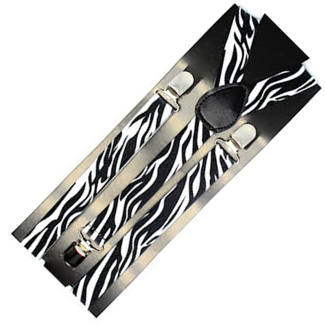 Br Costumes Mens Suspenders Braces Strong Clip On Elastic Formal Wedding Slim Zebra Suspenders/Braces