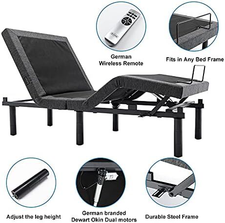 Queen Zero Gravity Bed Frame With Dual Motors Wireless Remote Usb Ports Queen Bed Frames