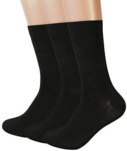 Br Apparel 3 Pairs Bamboo Unisex Premium Fiber Super Soft Crew Tennis Sox Size 6 11 Socks
