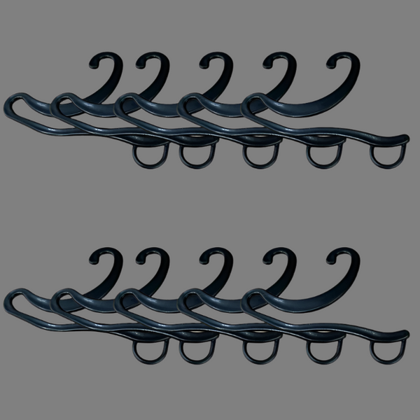 Br Apparel 10X Socks Hangers Plastic Hook Retail Display Front Bulk Black Clothes Hangers