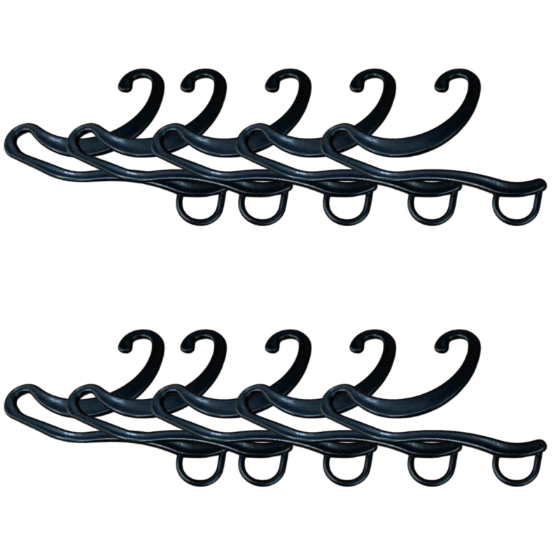 Br Apparel 10X Socks Hangers Plastic Hook Retail Display Front Bulk Black Clothes Hangers