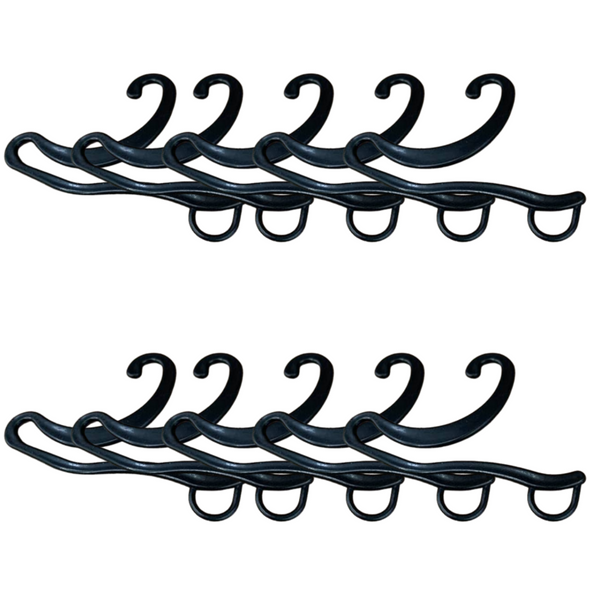 Br Apparel 10X Socks Hangers Plastic Hook Retail Display Front Bulk Black Clothes Hangers