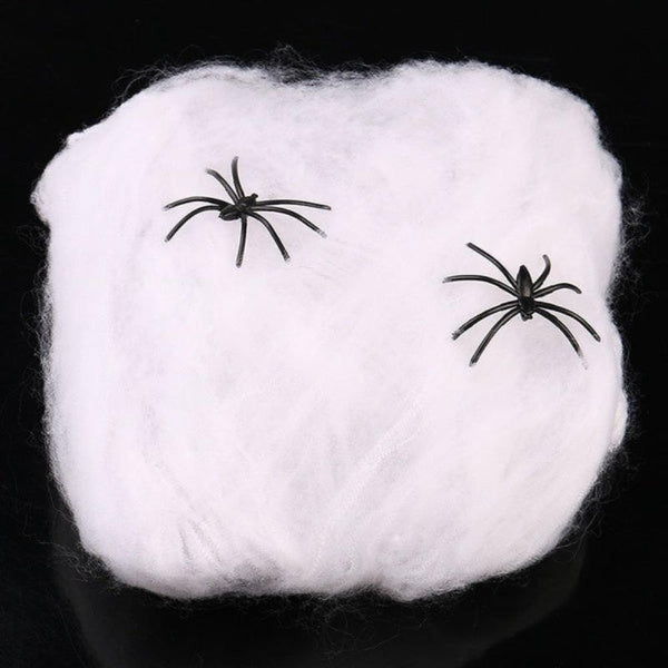 Br Costumes Stretchable Spider Web Spooky Halloween Decoration + 2 Spiders Party Ghost Party Decorations