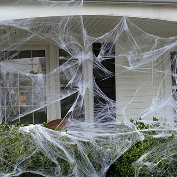 Br Costumes Stretchable Spider Web Spooky Halloween Decoration + 2 Spiders Party Ghost Party Decorations