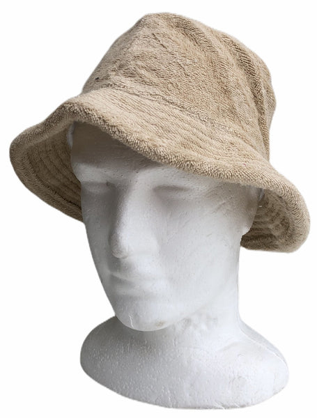 Br Apparel Stingy Brim Terry Towelling Bucket Hat Daggy Fishing Camping Lad Cap 100% Cotton Beige L/Xl Hats & Headwear
