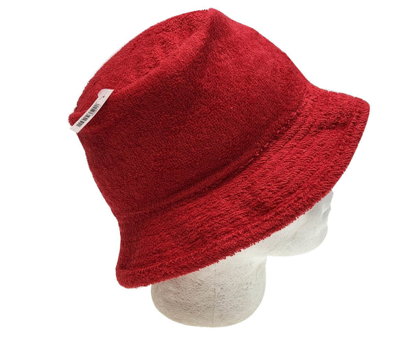 Br Apparel Stingy Brim Terry Towelling Bucket Hat Daggy Fishing Camping Lad Cap 100% Cotton Red Hats & Headwear