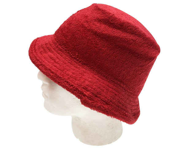 Br Apparel Stingy Brim Terry Towelling Bucket Hat Daggy Fishing Camping Lad Cap 100% Cotton Red Hats & Headwear