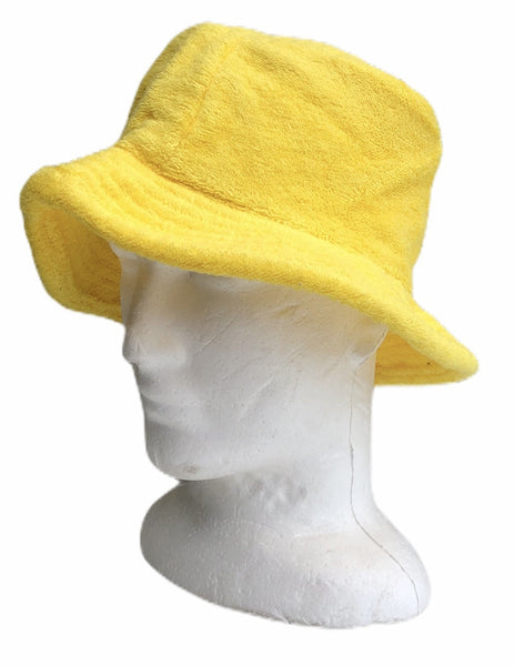 Br Apparel Stingy Brim Terry Towelling Bucket Hat Daggy Fishing Camping Lad Cap 100% Cotton Yellow L/Xl Hats & Headwear