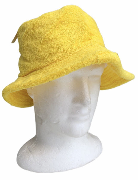 Br Apparel Stingy Brim Terry Towelling Bucket Hat Daggy Fishing Camping Lad Cap 100% Cotton Yellow S/M Hats & Headwear