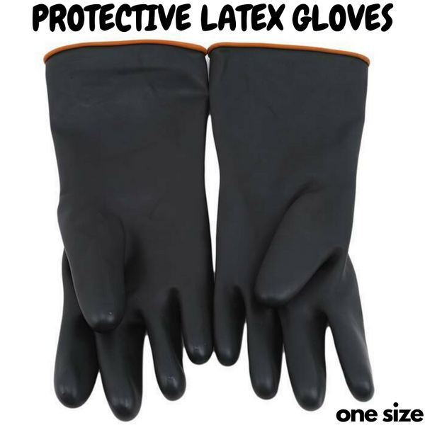 Br Workwear Latex Gloves Rubber Ppe Anti Chemical Acid Heavy Duty Protective Gloves
