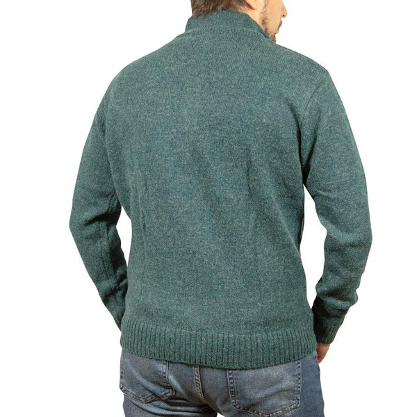 Jacksmith 100% Shetland Wool Half Zip Up Knit Jumper Pullover Mens Sweater Knitted Sherwood (32) Jumpers