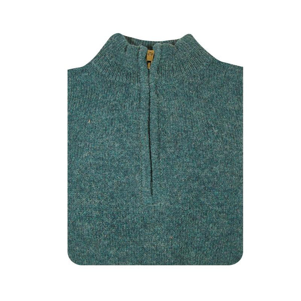 Jacksmith 100% Shetland Wool Half Zip Up Knit Jumper Pullover Mens Sweater Knitted Sherwood (32) Jumpers