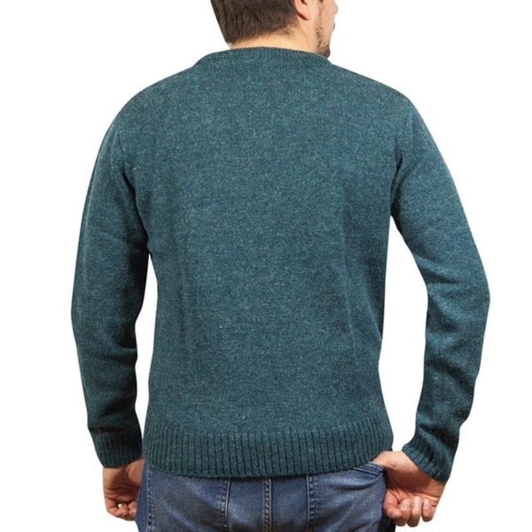 Jacksmith 100% Shetland Wool V Neck Knit Jumper Pullover Mens Sweater Knitted Sherwood (32) Jumpers