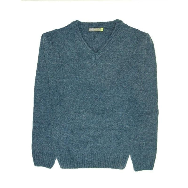 Jacksmith 100% Shetland Wool V Neck Knit Jumper Pullover Mens Sweater Knitted Sherwood (32) Jumpers