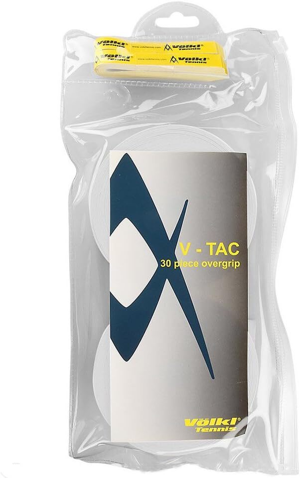 Volkl Tac Overgrips Bulk Tennis Badminton Squash Grip White (30 Pack) Tennis Racket Grips