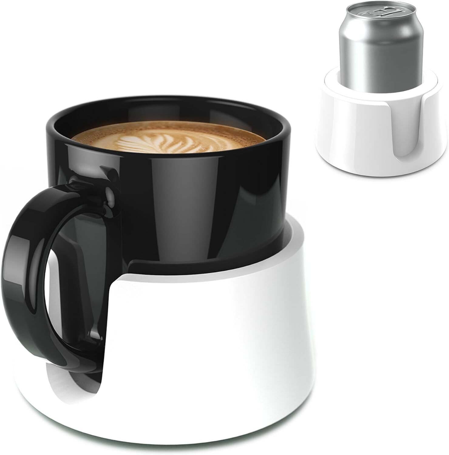 Table Coaster Anti Spill Drink Holder Tray Couch Seat Car Office Travel White Coasters