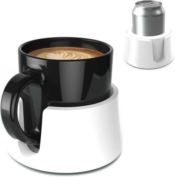 Table Coaster Anti Spill Drink Holder Tray Couch Seat Car Office Travel White Coasters