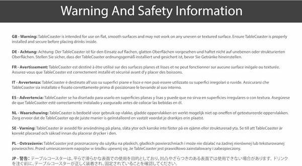 Table Coaster Anti Spill Drink Holder Tray Couch Seat Car Office Travel White Coasters