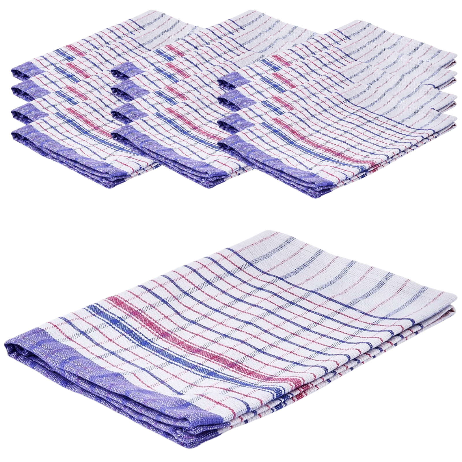 Br Apparel 100 Cotton Jumbo Tea Towels Assorted Colours 12 Pack 90Cm X 63Cm Tea Towels & Dishcloths