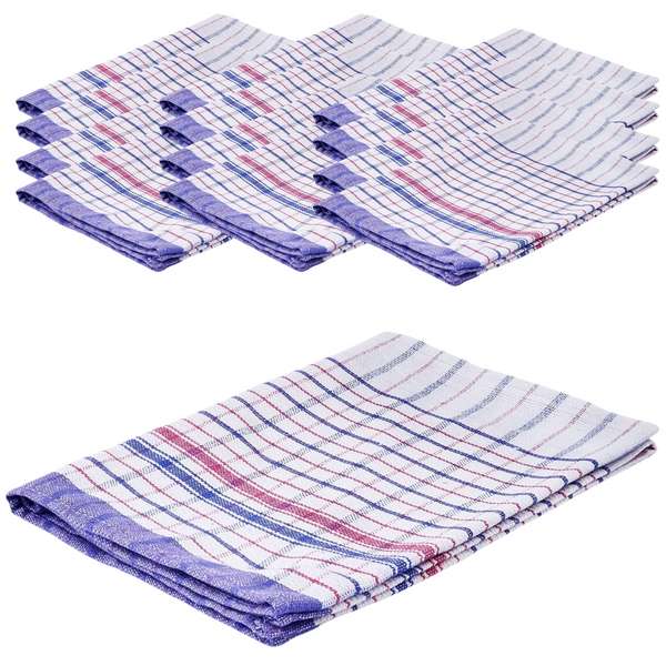 Br Apparel 100 Cotton Jumbo Tea Towels Assorted Colours 12 Pack 90Cm X 63Cm Tea Towels & Dishcloths