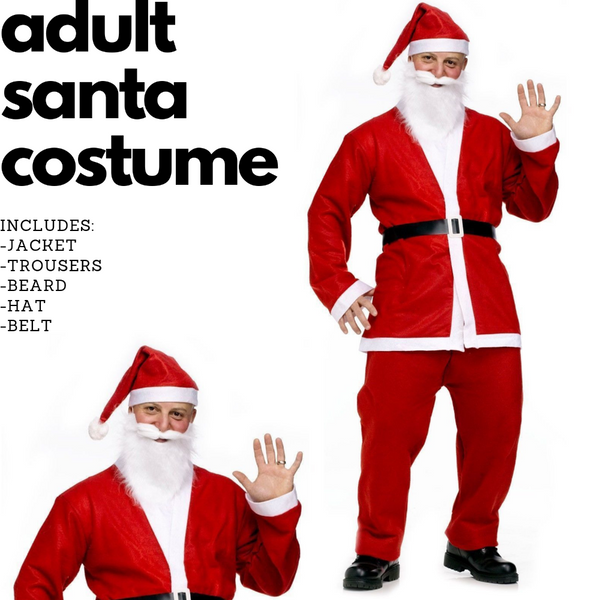 Br Costumes Adult Santa Claus Suit Father Xmas Party Outfit Christmas Unisex Costumes