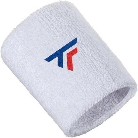 Tecnifibre Tennis Xl Wristband Bands Sweatband Sport Squash Cotton White Clothing