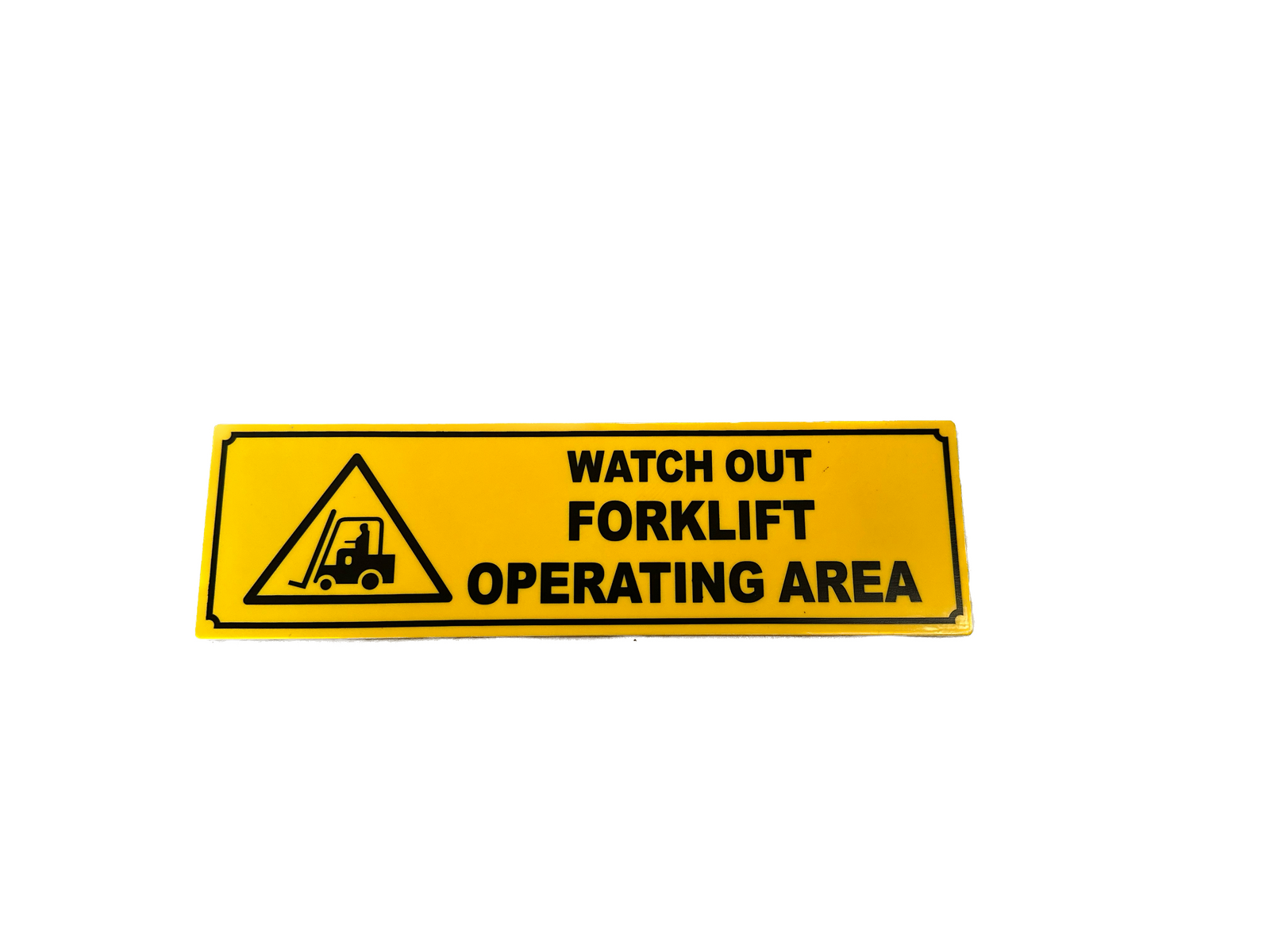 Br Stationary Adhesive Forklift Operating Area Safety Sign Oh&S Caution 33X9.5Cm Stick On Other Safety Signs