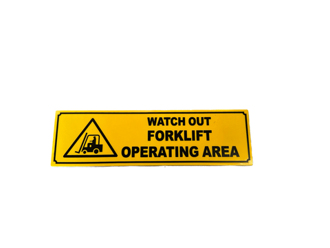 Br Stationary Adhesive Forklift Operating Area Safety Sign Oh&S Caution 33X9.5Cm Stick On Other Safety Signs