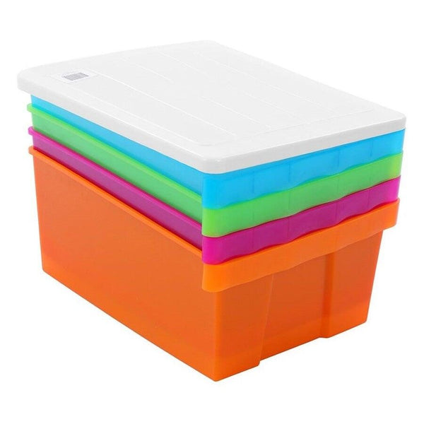 Br Home Mega 4 Tier Drawer Storage Organiser Plastic Level Office Box Cabinet In Coloured Storage Boxes