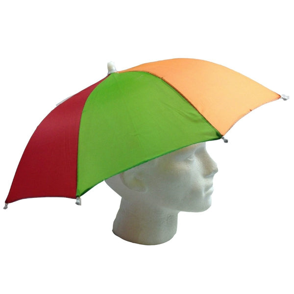 Br Costumes 2Pcs Set Rainbow Umbrella Hat + 70S Fake Moustache Props Novelty Fancy Hammers & Mallets