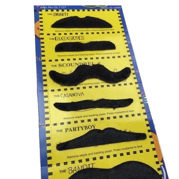 Br Costumes 2Pcs Set Rainbow Umbrella Hat + 70S Fake Moustache Props Novelty Fancy Hammers & Mallets