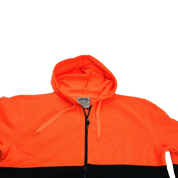 Br Safety Hi Vis Jumper Full Zip Hoodie Workwear Fleecy Fleece Jacket Hooded Orange Navy Coats Jackets & Vests