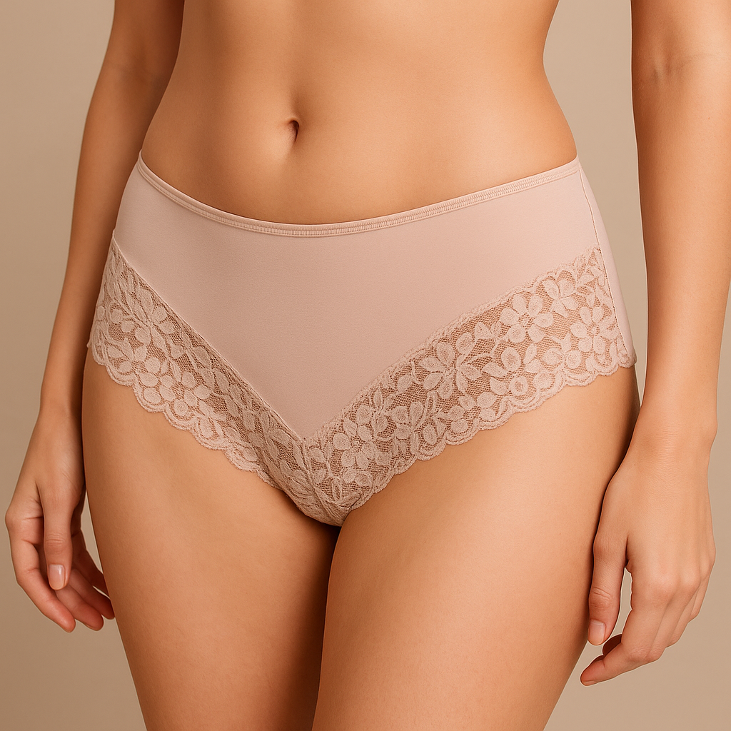 Womens Lace Boyshort Boyleg Full Briefs Underwear Undies In Beige Size 14 Panties