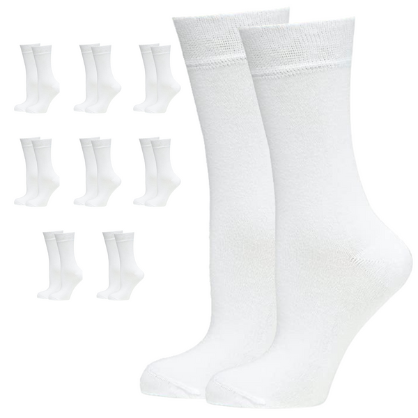 Br Apparel Bamboo Bulk Pack White Unisex Crew Eco Friendly Size 2 8 Socks